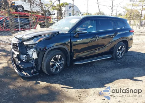 2021 Toyota Highlander Hybrid Xle из США, поврежденный, VIN 5TDHBRCHXMS524648